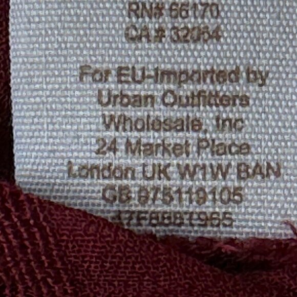 Free People Gauze Rainy Day Swing Blouse Oversized Burgundy Lace at Hem  Size XS - Picture 8 of 10